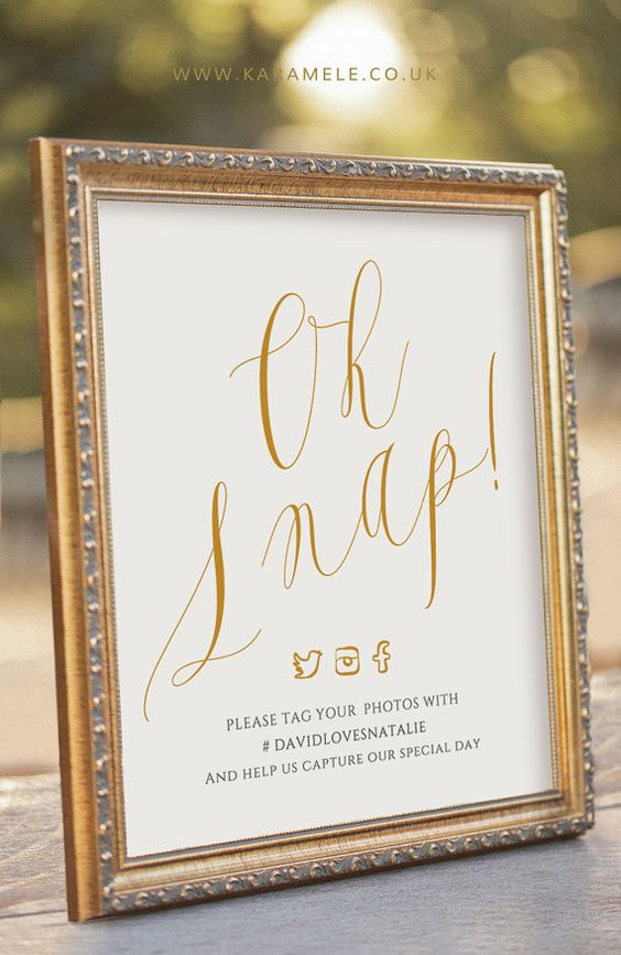 4. Make the bride and groom's chairs stand out by decking them out with goregous foliage and calligraphy signs. These will also make for fab photos on the night. 
4. Make the bride and groom's chairs stand out by decking them out with goregous foliage and calligraphy signs. These will also make for fab photos on the night. 
wedding planner, instagram hashtag sign, wedding signs